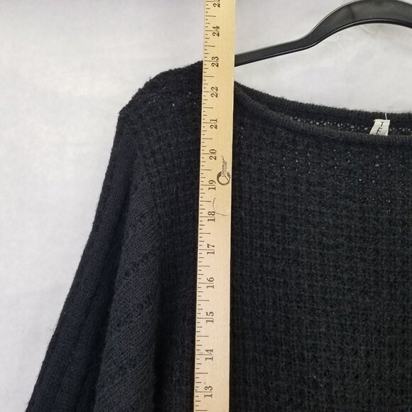 TESSORI Balloon Sleeve Sweater Women's XL Black Star Knit Mohair Wool Twee 60's - Picture 11 of 14